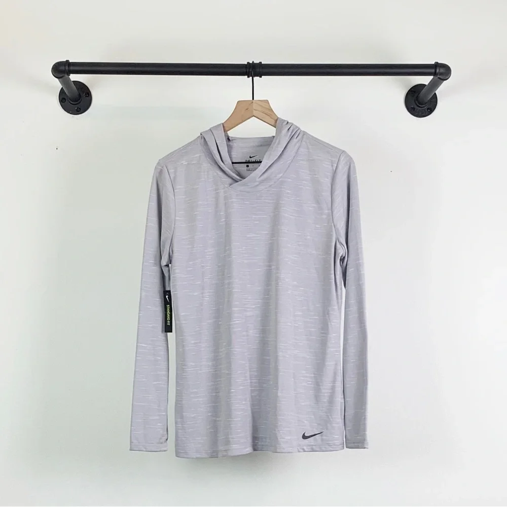 NWT Nike Dry Training Hooded Top Lightweight Grey
